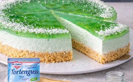 Erfrischende waldmeister philadelphia torte