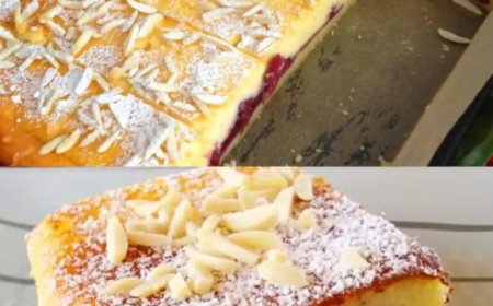 Käsekuchen mit Kirschen vom Blech Rezept