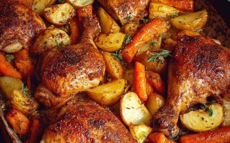 Hähnchenschenkel vom Blech