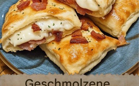 Geschmolzene Mozzarella Speck Taschenbomben