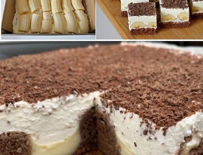 Süße Herausforderung: Bananenbiskuitkuchen