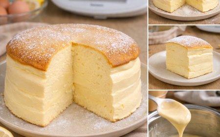 Wolkenkuchen mit Zitrone aus dem Thermomix