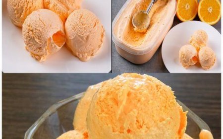 Orangeneis ohne Eismaschine das beste Eis Rezept
