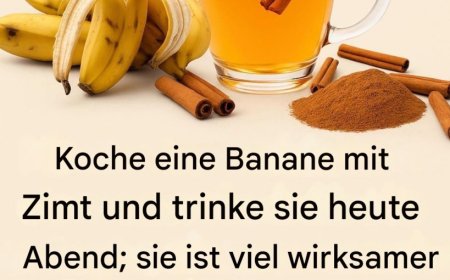Gekochter Bananentee mit Zimt und Ingwer: Das nächtliche Hausmittel, über das alle reden