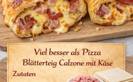 Blätterteig Calzone mit 100 g Salami & 150 g Käse