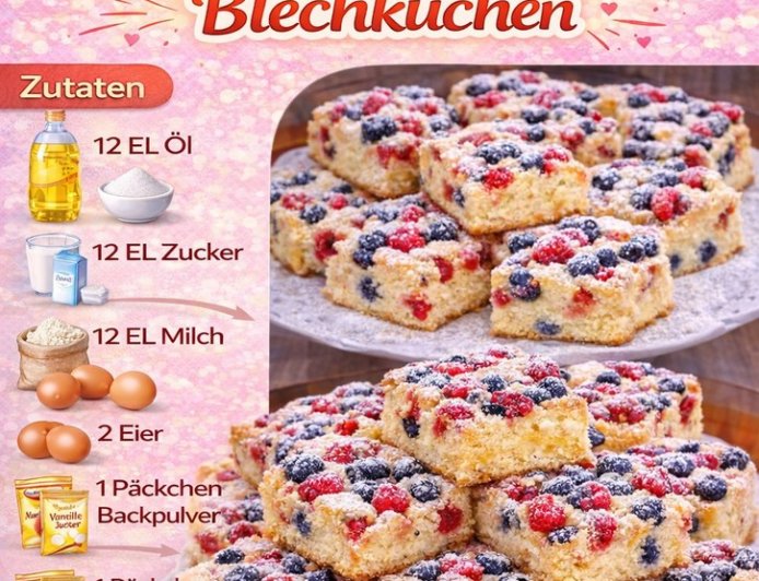 Der beste Kuchen den es gibt ohne Waage, 12 Essloffel Blechkuchen