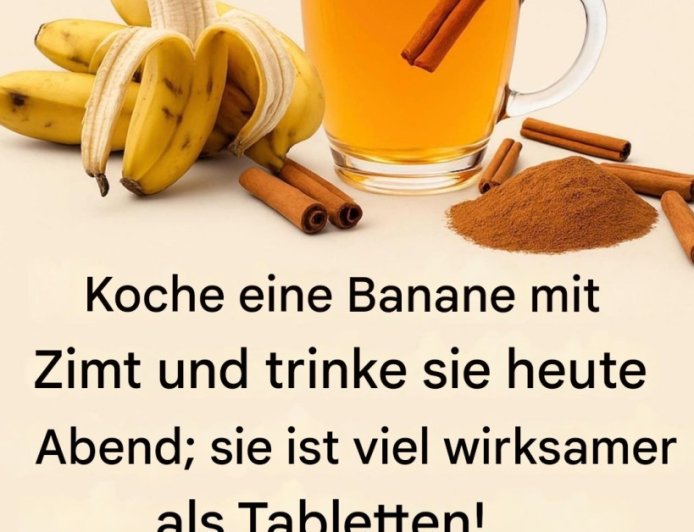 Gekochter Bananentee mit Zimt und Ingwer: Das nächtliche Hausmittel, über das alle reden