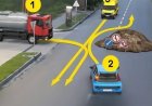 Wer muss einem blauen Auto Vorfahrt gewähren
