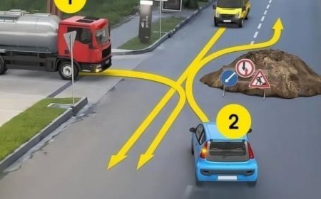 Wer muss einem blauen Auto Vorfahrt gewähren