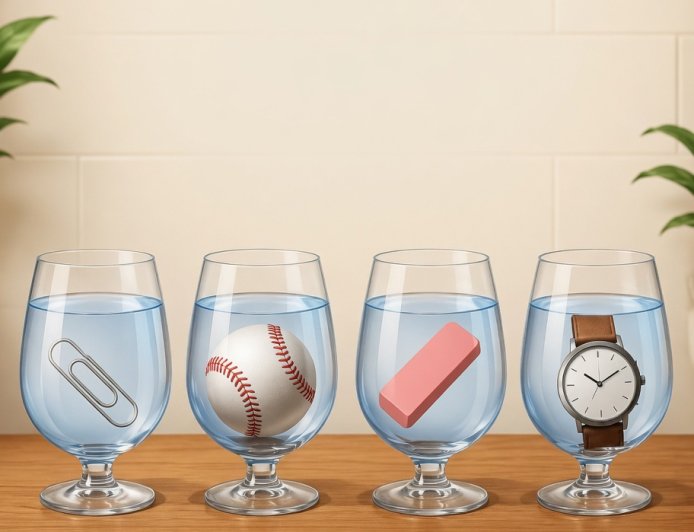 Welches Glas enthält mehr Wasser?