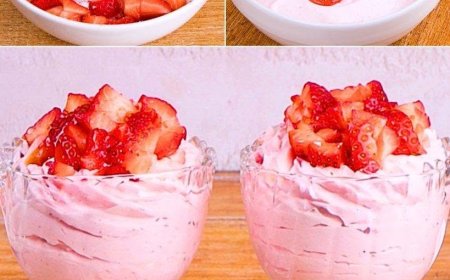 Leichte Erdbeermousse