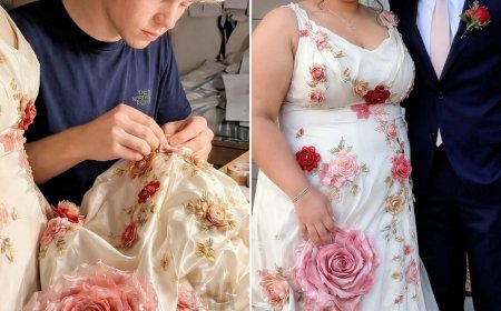 Meiner Tochter wurde gesagt, sie sei „zu groß“ für ihr geliebtes Ballkleid – woraufhin ihre beste Freundin ihr ein neues nähte, in dem sie ein Geheimnis versteckte.