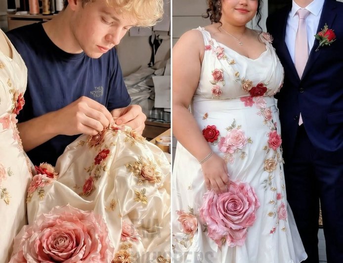Meiner Tochter wurde gesagt, sie sei „zu groß“ für ihr geliebtes Ballkleid – woraufhin ihre beste Freundin ihr ein neues nähte, in dem sie ein Geheimnis versteckte.