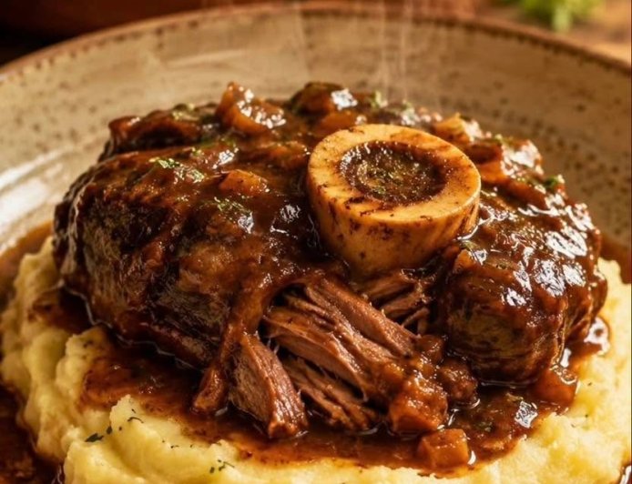 Kalbsossobuco in Sauce: ein traditionelles Rezept, zart und voller Geschmack