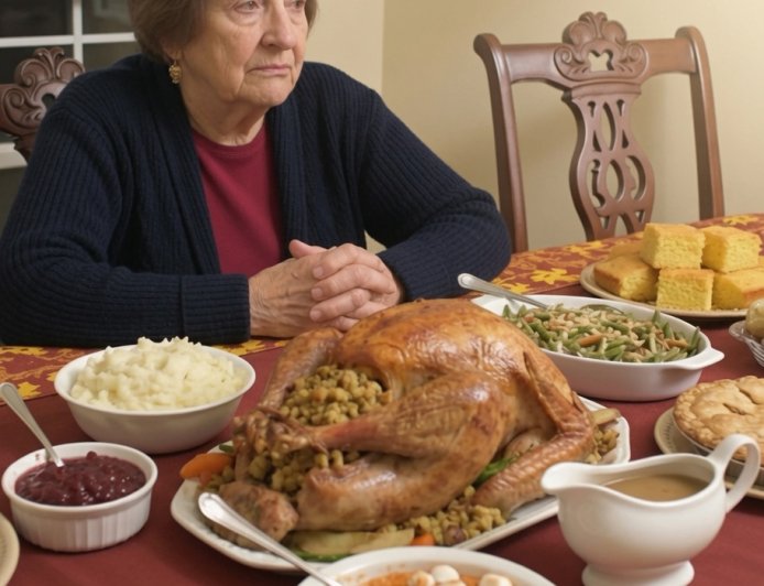 Die Familie einer älteren Frau hat sie an Thanksgiving allein gelassen – gerade als sie die Hoffnung verlor, klopfte jemand an