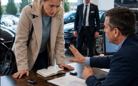„Wir werden das Auto auf den Namen meiner Schwester zulassen“, erklärte mein Mann. Ich stand einfach auf, stornierte den Kaufvertrag und verließ das Autohaus.