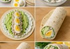 Thunfisch-Wrap mit Gurke und hartgekochtem Ei: ein frisches und einfaches Rezept