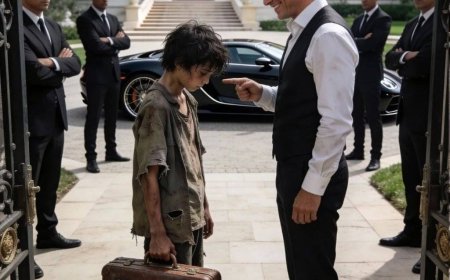 Ein 12-jähriger Junge mit einem alten Koffer behauptete, Teil der Firma zu sein – doch eine unerwartete Enthüllung veränderte plötzlich alles