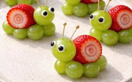 Trauben Schnecken Snacks   fruchtig, bunt und einfach gemacht lecker