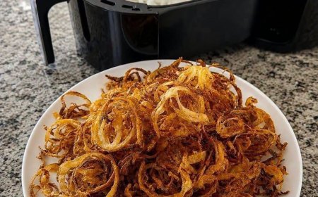 Knusprige Röstzwiebeln aus der Heißluftfritteuse