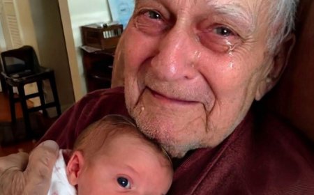 Ich brachte mein Baby zur Welt und stellte es zum ersten Mal meinem Großvater vor, der mich aufgezogen hatte – in dem Moment, als er ihr Gesicht sah, brach er in Tränen aus.