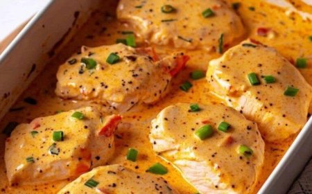 Hahnchenbrust in Frischkasesauce mit Gemuse