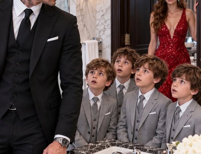 Vier identische Jungen in blauen Uniformen tauchten bei meiner Hochzeit in San Francisco auf – und brachten die Zeremonie zum Stillstand