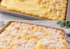 Streuselkuchen vom Blech mit Pudding – schnell gemacht & herrlich cremig