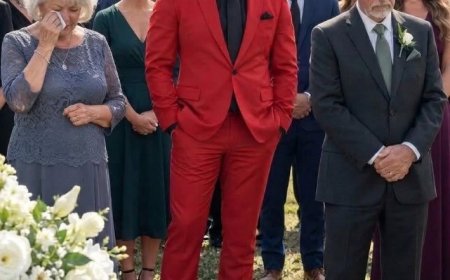 Mein Bruder erschien in einem leuchtend roten Anzug – dann erfuhr ich, warum er ihn trug