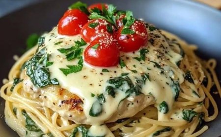Cremige Spaghetti mit Spinat-Frischkäse-Sauce