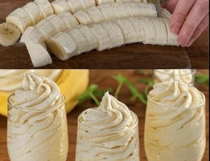 Bananenmousse in 5 Minuten fertig: das beste italienische Dessert