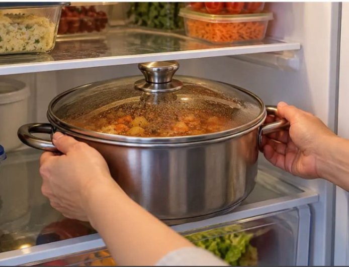 Warum du Essen besser nicht im Kochtopf im Kühlschrank aufbewahren solltest: Zwei Gründe, an die viele nicht denken